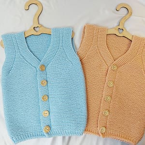 Парні в'язані жилетки для хлопчиків та дівчаток
