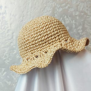 Літній дитячий капелюх для дівчинки (аля солома)
