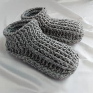 Cірі капці чоловічі домашні KnitonShop