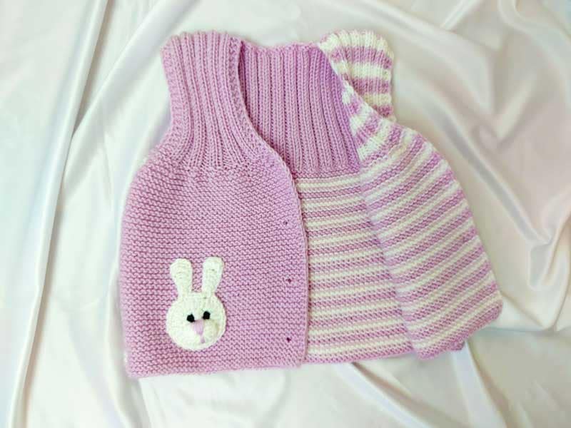 В'язана дитяча жилетка для дівчинки рожевого кольору